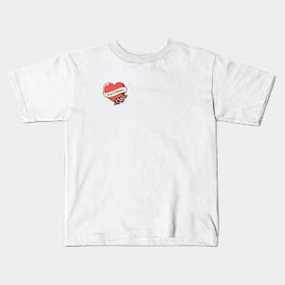 Bat Boy Tattoo Heart With Rose Flower Kids T-Shirt